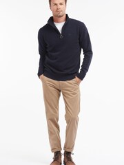 Barbour® Navy Essential Half Zip Wool Jumper - Image 3 of 5