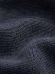 Navy Blue Zip Neck Knitted Premium Regular Fit Jumper - Image 6 of 6