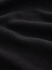 Black Regular Cotton Premium Zip Neck Jumper - Image 7 of 7