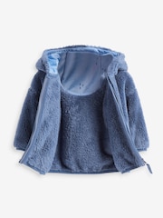 Navy Cosy Teddy Borg Fleece Bear Baby Jacket (0-18mths) - Image 5 of 6