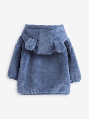 Navy Cosy Teddy Borg Fleece Bear Baby Jacket (0-18mths) - Image 6 of 6