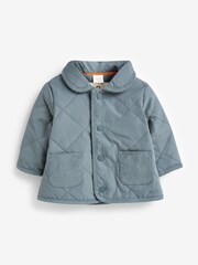 Navy Blue Quilted Collar Baby Jacket (0mths-2yrs) - Image 1 of 3