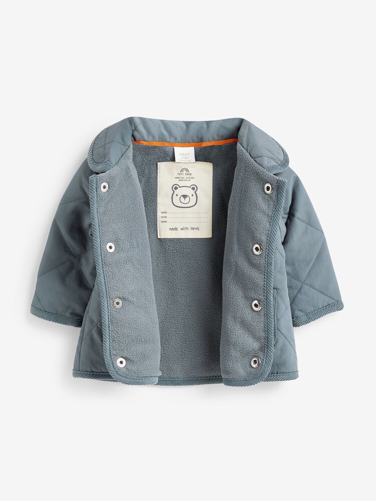 Navy Blue Quilted Collar Baby Jacket (0mths-2yrs) - Image 3 of 3