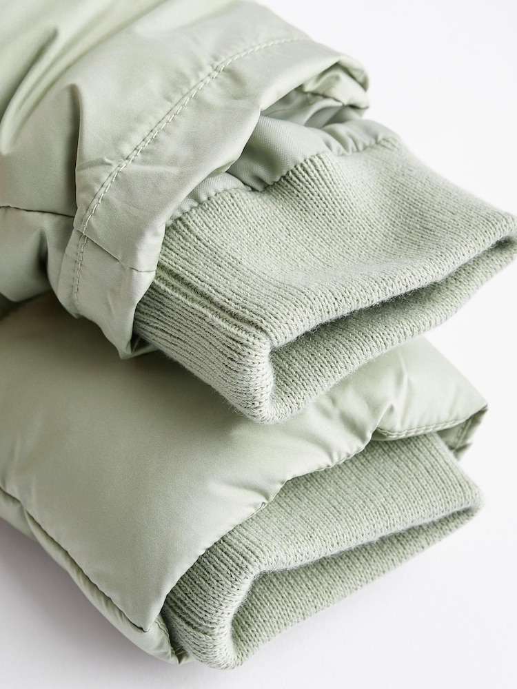 Sage Green Hooded Baby Puffer Jacket (0mths-2yrs) - Image 10 of 10