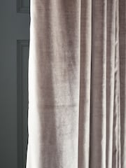 Champagne Gold Collection Luxe Heavyweight Lined Plush Velvet Pencil Pleat Curtains - Image 3 of 5