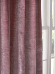 Rose Pink Collection Luxe Heavyweight Lined Plush Velvet Pencil Pleat Curtains - Image 3 of 5