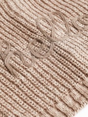 Brown 100% Cotton Chunky Knitted Embroidered Baby Cardigan - Image 10 of 10