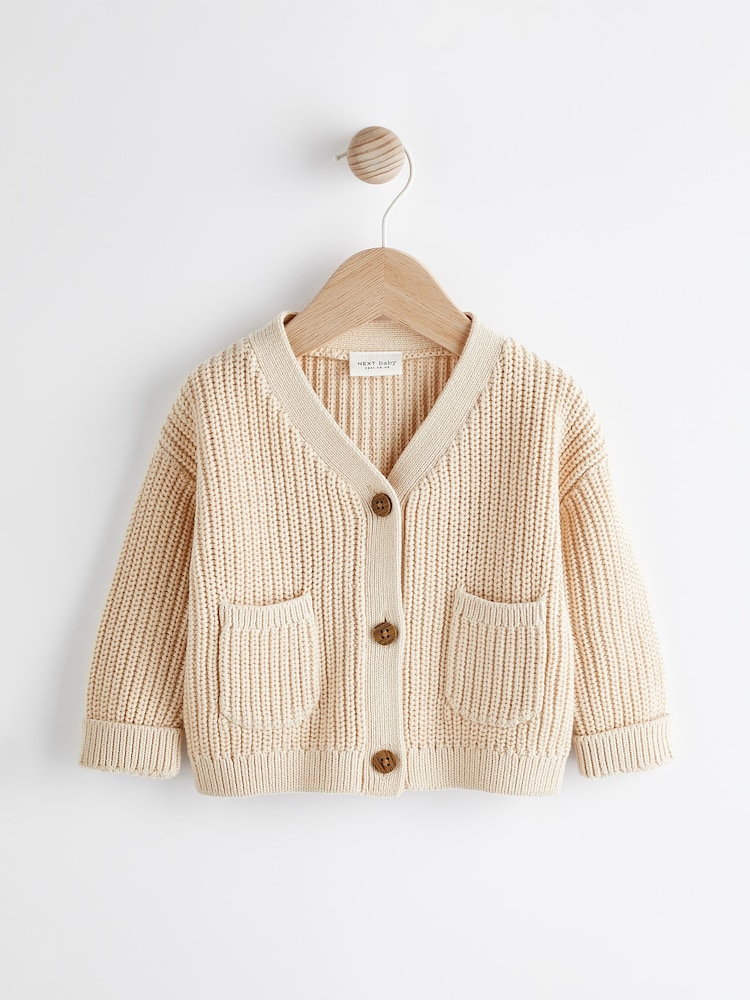 Cream Baby Knitted Cardigan - Image 1 of 6