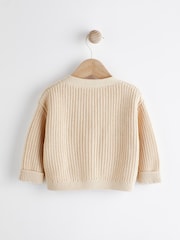 Cream Baby Knitted Cardigan - Image 2 of 6