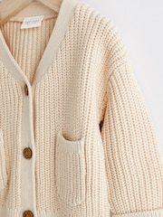 Cream Baby Knitted Cardigan - Image 3 of 6