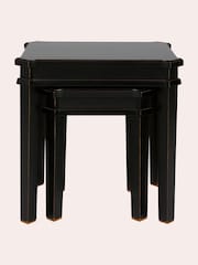 Laura Ashley Black Henshaw Nest Of 2 Tables - Image 2 of 4