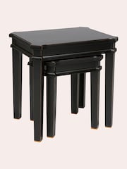 Laura Ashley Black Henshaw Nest Of 2 Tables - Image 3 of 4
