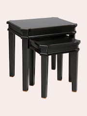 Laura Ashley Black Henshaw Nest Of 2 Tables - Image 4 of 4