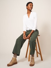 White Stuff Green Harper Wide Leg Trousers - Image 2 of 6