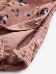 Pink Leopard Print Baby 2pc Baby Dungaree & Bodysuit Set (0mths-2yrs) - Image 5 of 5