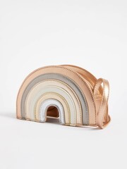 Gold Metallic Rainbow Cross-Body Bag - Image 1 of 3