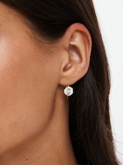 Gold Plated Sparkle Drop Earrings - Image 1 of 4