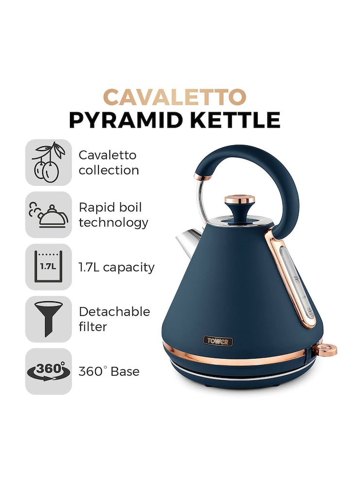 Tower Blue Cavaletto 1.7L 3KW Kettle - Image 2 of 8