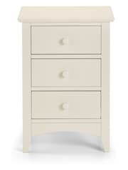 Julian Bowen Stone White Cameo 3 Drawer Bedside - Image 2 of 3