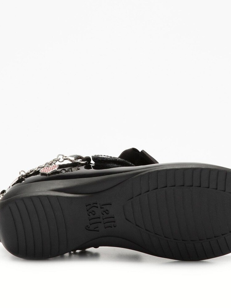 Lelli Kelly Removable Heart Bracelet Dolly Black Shoes - Image 5 of 5