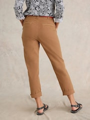 White Stuff Brown Twister Chino Trousers - Image 3 of 8