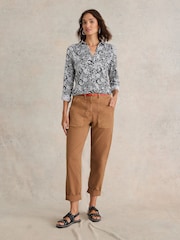 White Stuff Brown Twister Chino Trousers - Image 4 of 8