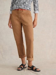 White Stuff Brown Twister Chino Trousers - Image 5 of 8