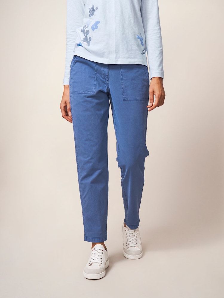 White Stuff Blue Twister Chinos - Image 1 of 6