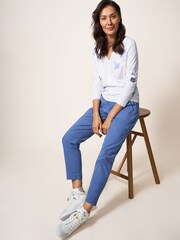 White Stuff Blue Twister Chinos - Image 3 of 6