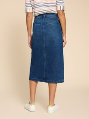 White Stuff Blue Penny Denim Midi Skirt - Image 1 of 7