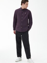 Barbour® Plum Purple Oxtown Classic Oxford Long Sleeve Cotton Shirt - Image 3 of 7