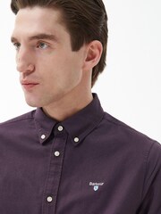 Barbour® Plum Purple Oxtown Classic Oxford Long Sleeve Cotton Shirt - Image 4 of 7