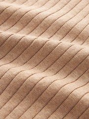 Camel Brown Ribbed Roll Neck Jumper - Image 2 of 6