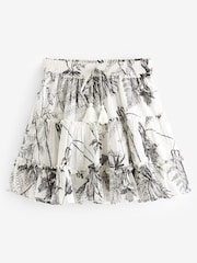 Print Texture Cotton Tiered Mini Skirt - Image 6 of 7