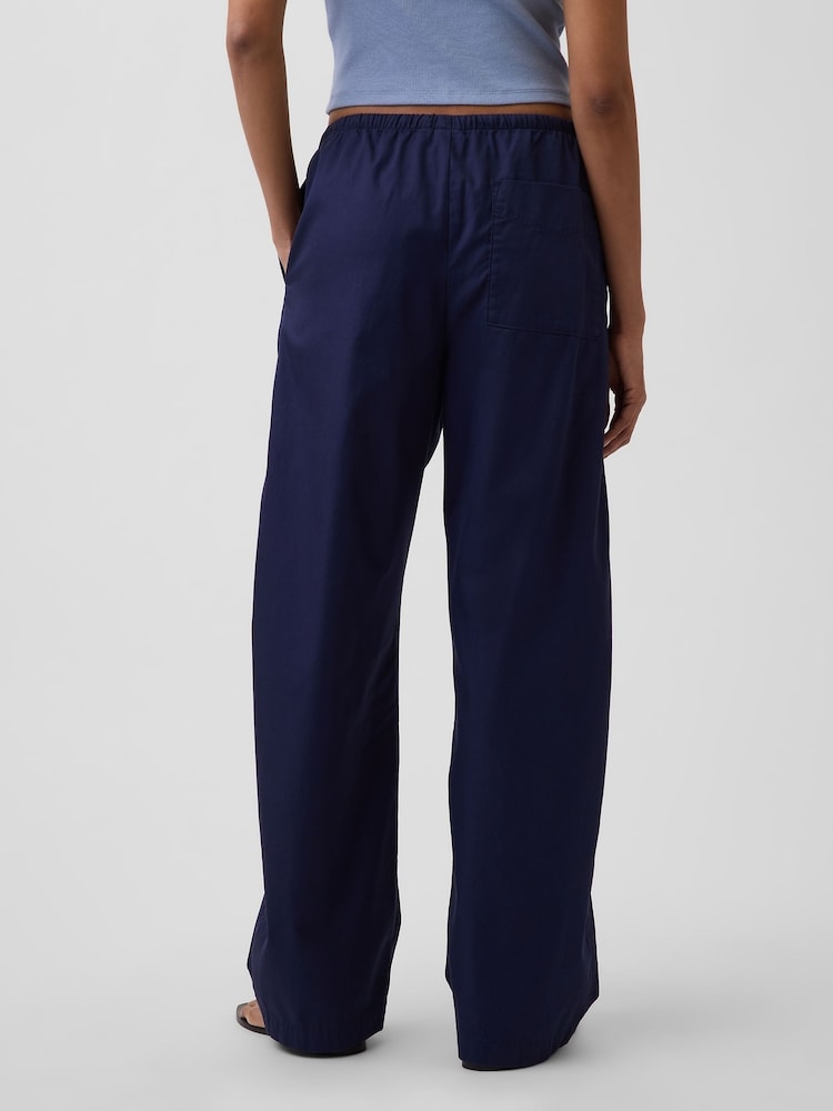 Gap Navy Poplin Easy Barrel Trousers - Image 2 of 5