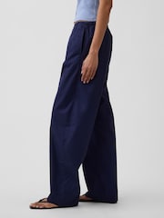 Gap Navy Poplin Easy Barrel Trousers - Image 3 of 5