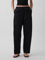 Gap Black Poplin Easy Barrel Trousers - Image 1 of 5