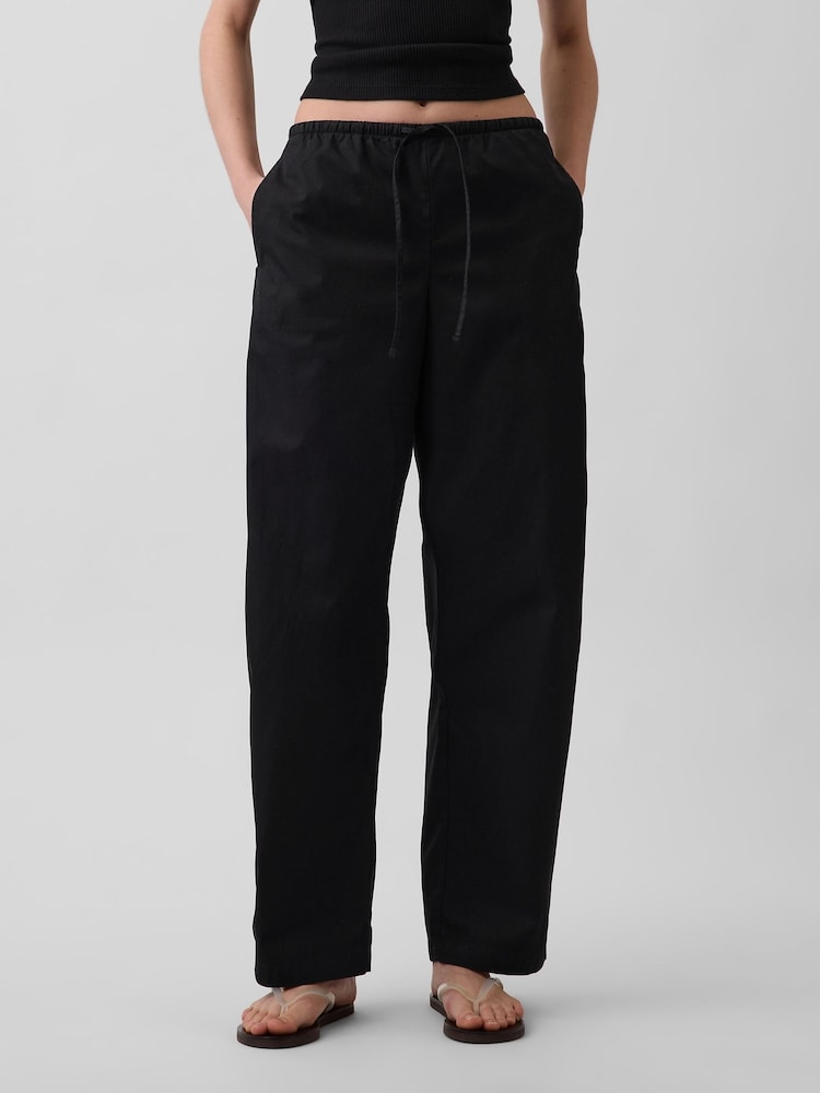 Gap Black Poplin Easy Barrel Trousers - Image 1 of 5