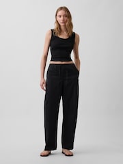 Gap Black Poplin Easy Barrel Trousers - Image 4 of 5