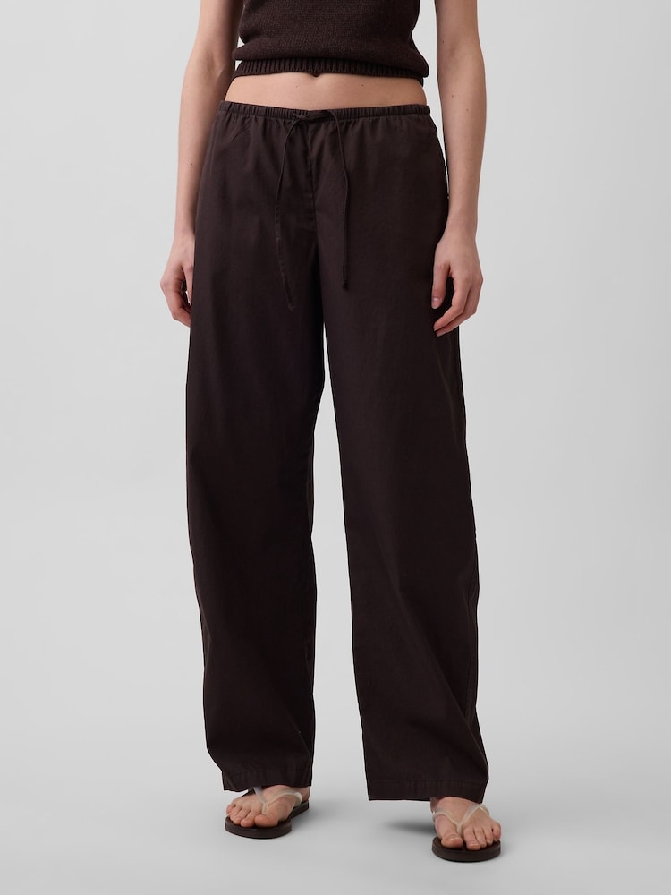 Gap Brown Poplin Easy Barrel Trousers - Image 1 of 5