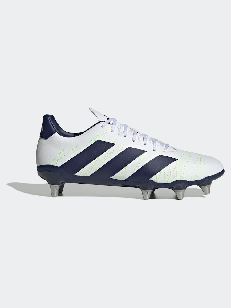adidas White/Blue Performance Kakari SG Boots - Image 11 of 11