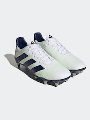 adidas White/Blue Performance Kakari SG Boots - Image 3 of 11