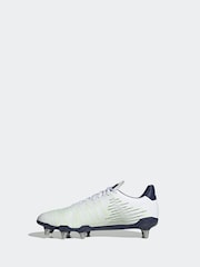 adidas White/Blue Performance Kakari SG Boots - Image 4 of 11