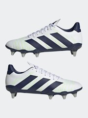 adidas White/Blue Performance Kakari SG Boots - Image 5 of 11