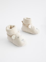 Neutral Bear Sensory Sock Top Baby Shoes (0-2mths) - Image 1 of 5