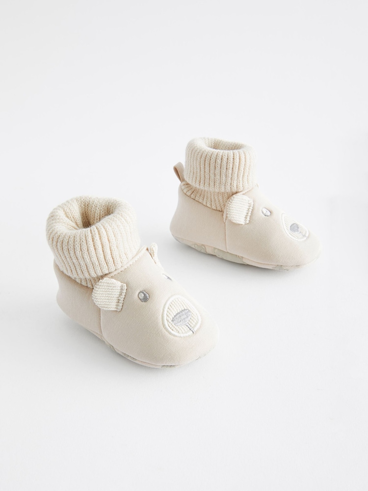 Neutral Bear Sensory Sock Top Baby Shoes (0-2mths) - Image 1 of 5