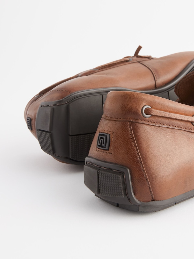Hellbraun - Driving-Schuhe aus Leder - Bild 5 von 5 Hellbraun - Driving-Schuhe aus Leder - Bild 5 von 5