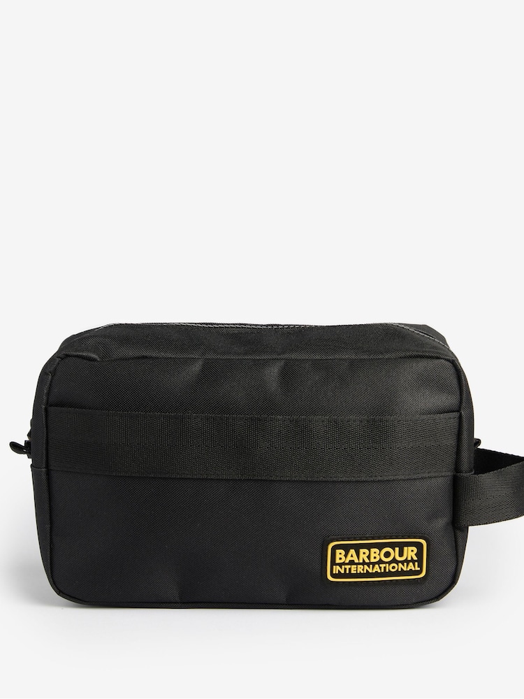 Barbour® International Knockhill Black Washbag - Image 1 of 6