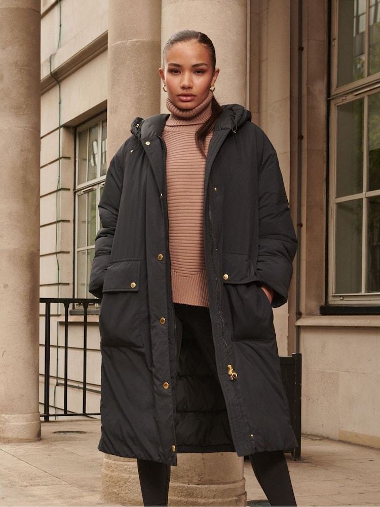 Barbour International® Insulated Puffer Oversized Metisse Coat - Image 1 of 5