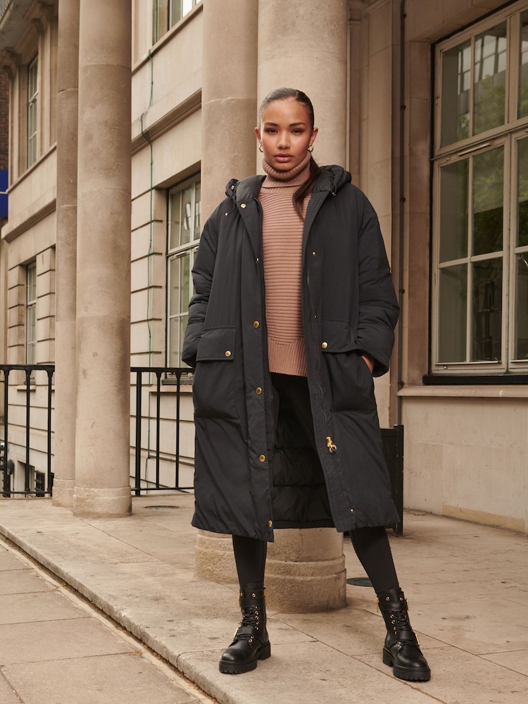 Barbour International® Insulated Puffer Oversized Metisse Coat - Image 2 of 5